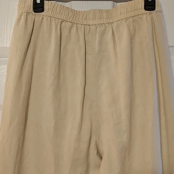 Lucky Brand Linen Elastic Waist Cream Pants - Picture 10 of 12